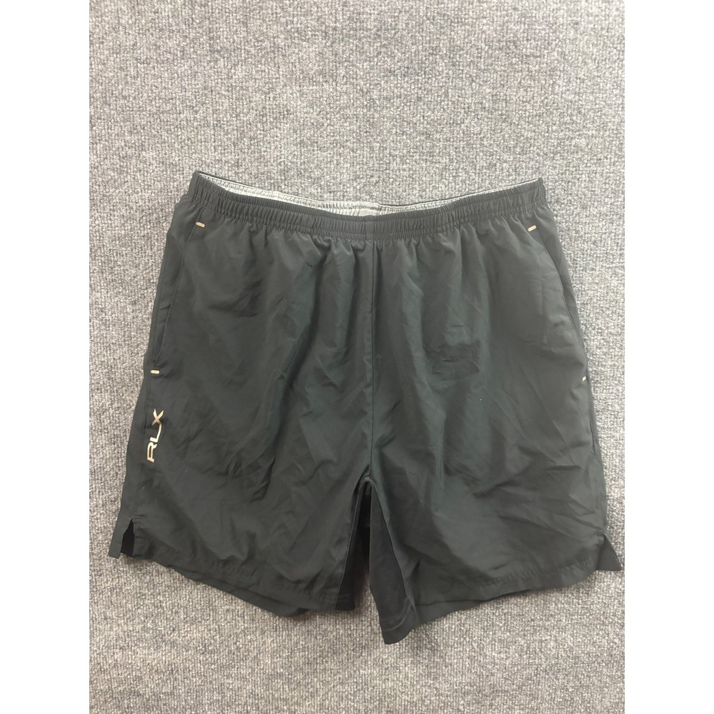 RLX Ralph Lauren Athletic Shorts Mens Medium Black Running Training 7in Inseam